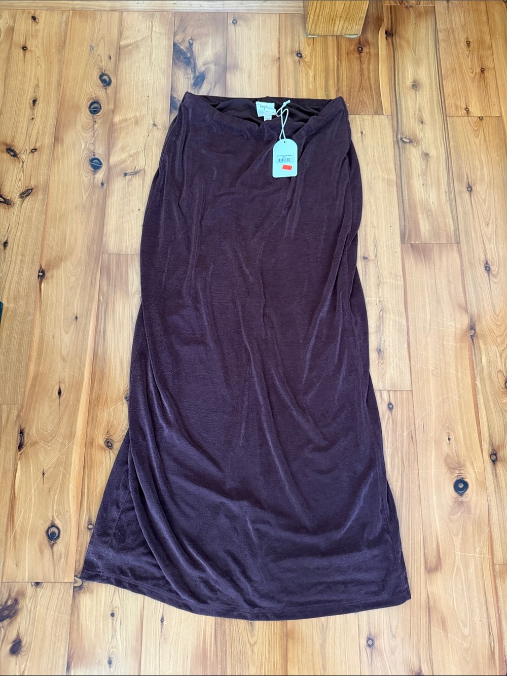 Isla south moon under NWT large Stretch Maxi Skirt in Dark Brown
